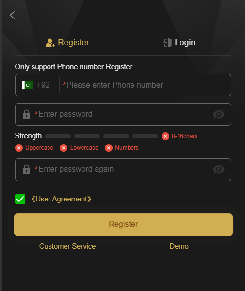 87P Game register