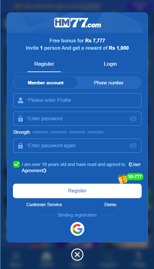 hm77 register